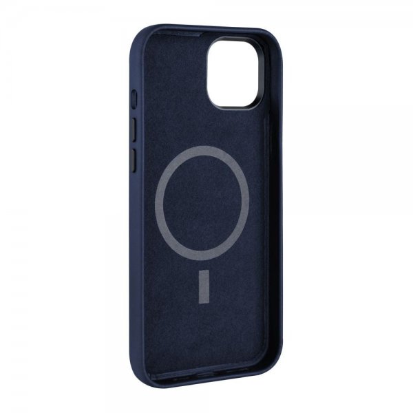 Fastgjort iPhone 16 Cover MagLæder Blå