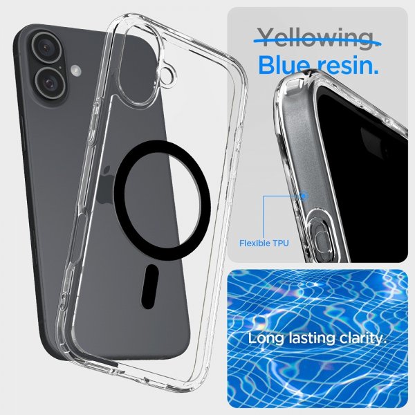 Spigen iPhone 16 Cover Ultra Hybrid MagFit Sort