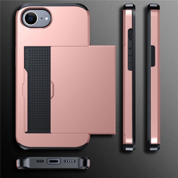 iPhone 16e/17e Cover Card Slide Rosaguld