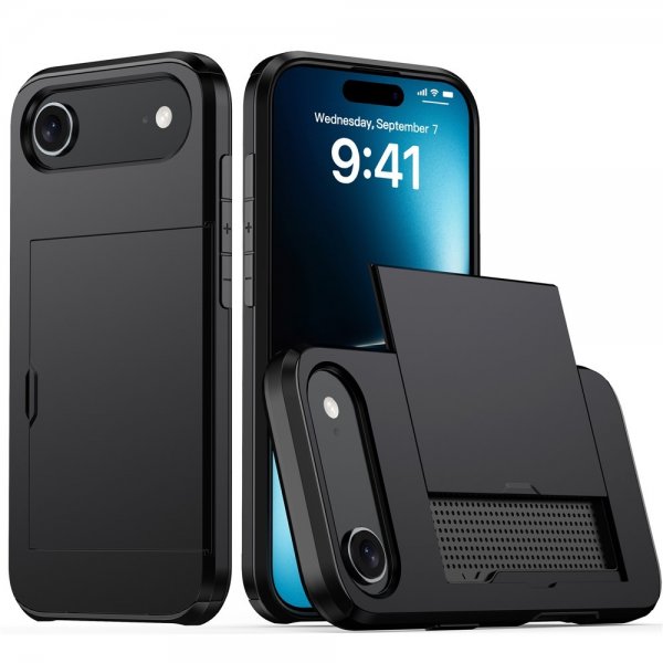 iPhone Air Cover med Kortplads Sort