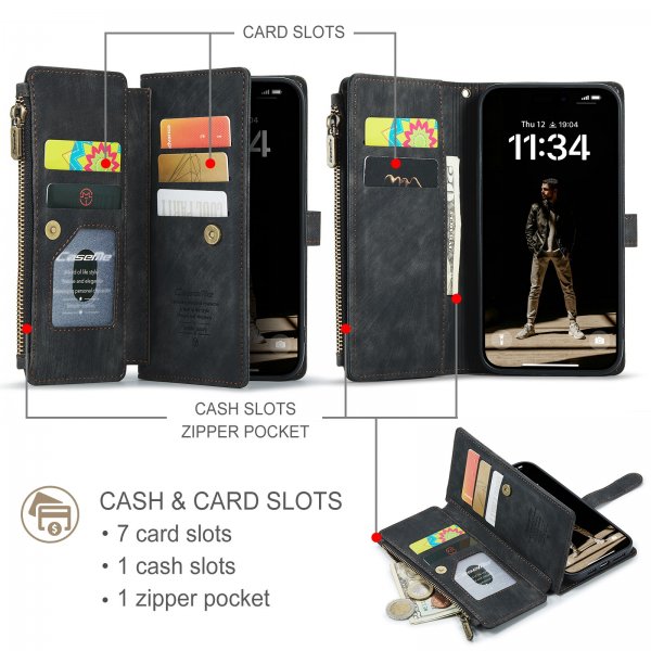 CaseMe iPhone 17 Etui C30 Serie Sort