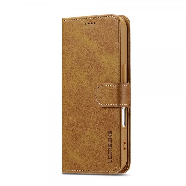 Lc.Imeeke iPhone 17 Etui med Kortlomme Standerfunktion Lysebrun