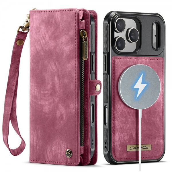 CaseMe iPhone 17 Pro Etui 008 Series Aftageligt Cover Rød