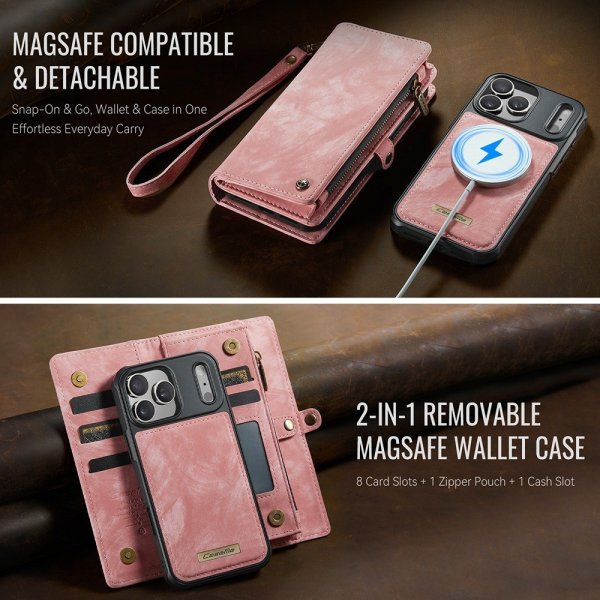 CaseMe iPhone 17 Pro Etui 008 Series Aftageligt Cover Rosa