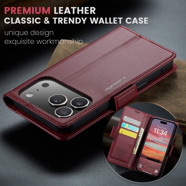 CaseMe iPhone 17 Pro Etui 023-serien Rød