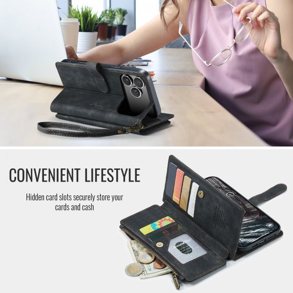 CaseMe iPhone 17 Pro Etui C30 Serie Sort