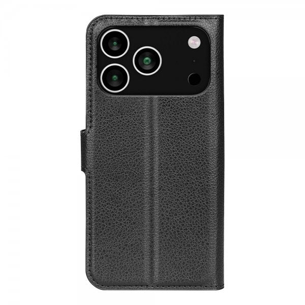 iPhone 17 Pro Etui Litchi Sort