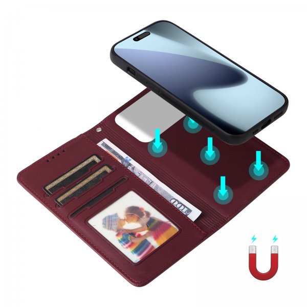 Betopnice iPhone 17 Pro Etui med Aftagelig Skal 005 Rød