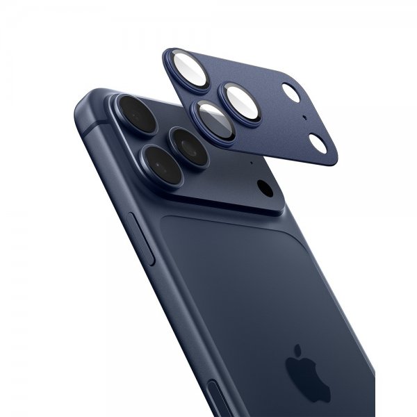 Spigen iPhone 17 Pro Kamerabeskyttelsesglas.tR EZ Fit Optik Pro XL Blå
