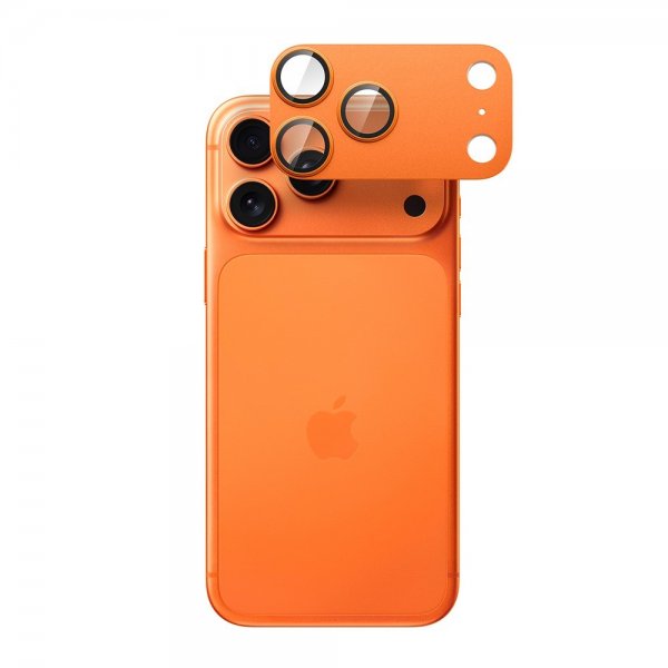 Spigen iPhone 17 Pro Kamerabeskyttelsesglas.tR EZ Fit Optik Pro XL Orange