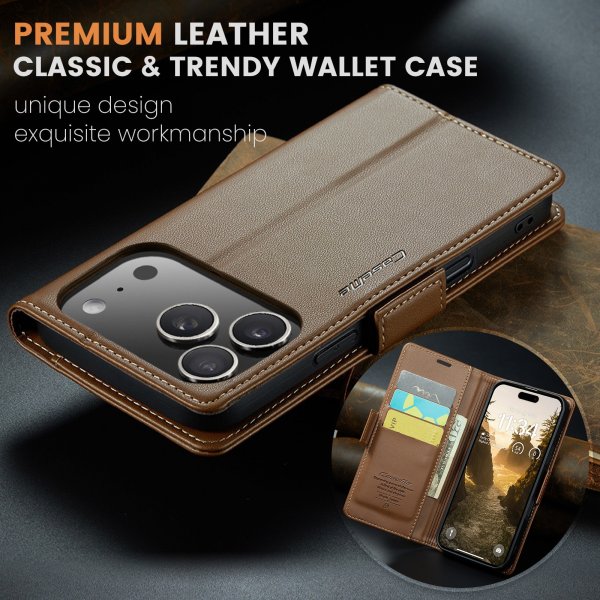 CaseMe iPhone 17 Pro Max Cover 023 Series Brun