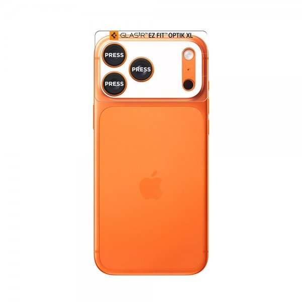 Spigen iPhone 17 Pro Max Kamerabeskytter Glas.tR EZ Fit Optik Pro XL Orange