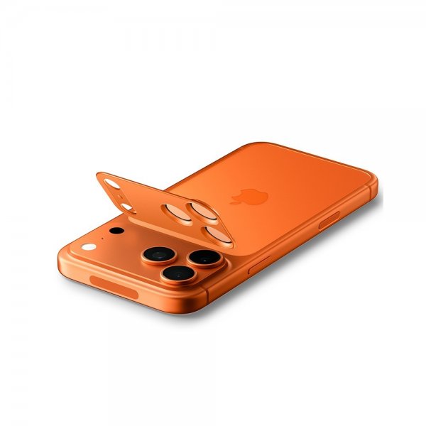 Spigen iPhone 17 Pro Max Kamerabeskytter Glas.tR EZ Fit Optik Pro XL Orange