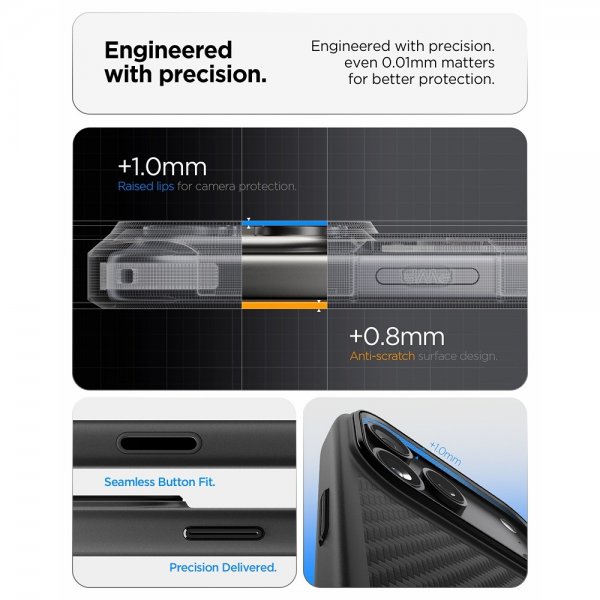 Spigen iPhone 17 Pro Max Cover Enzo Aramid T MagFit Sort