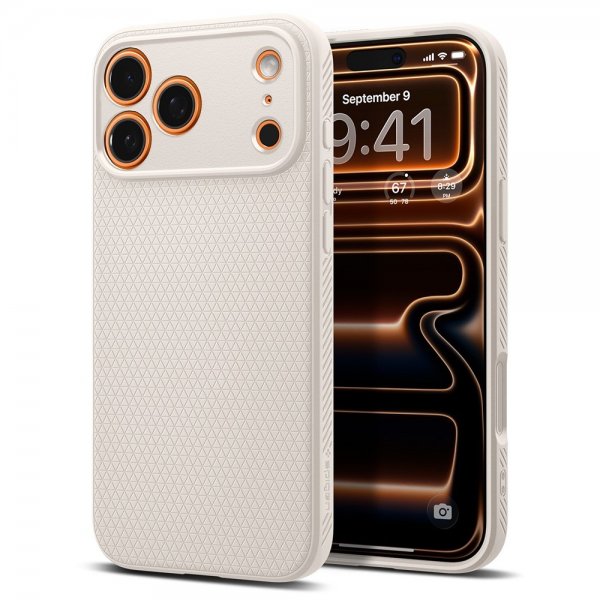 Spigen iPhone 17 Pro Max Cover Liquid Air Natural Titanium