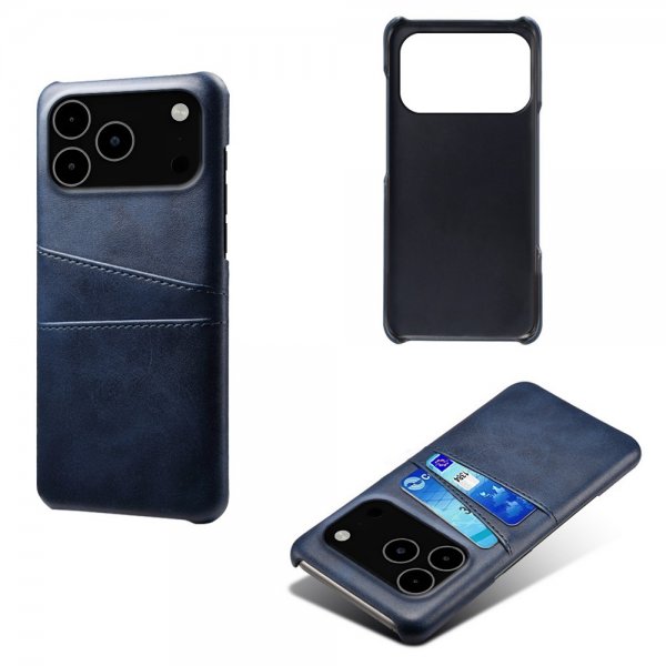 iPhone 17 Pro Max Cover med to Kortlommer Blå