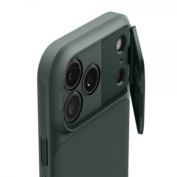 Spigen iPhone 17 Pro Max Cover Optik Armor MagFit Abyss Green