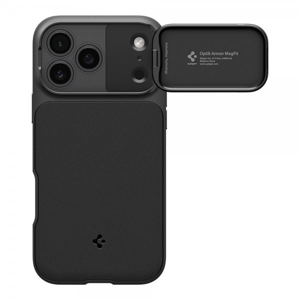 Spigen iPhone 17 Pro Max Cover Optik Armor MagFit Sort