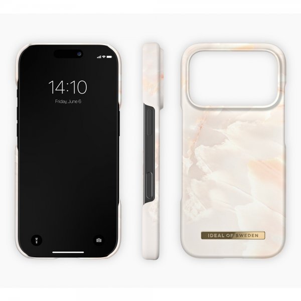 Ideal of Sweden iPhone 17 Pro Max Cover Printed Case MagSafe Rose Pearl Marble