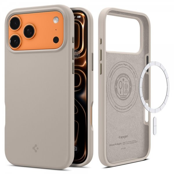 Spigen iPhone 17 Pro Max Cover Silicone Fit MagFit Stone