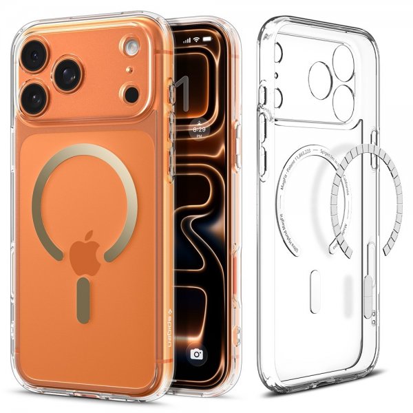 Spigen iPhone 17 Pro Max Cover Ultra Hybrid MagFit Clear Gold