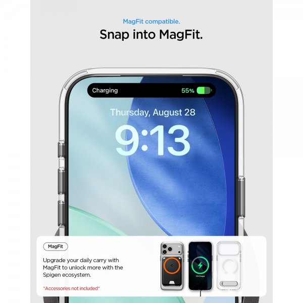 Spigen iPhone 17 Pro Max Cover Ultra Hybrid S MagFit Klar Hvid