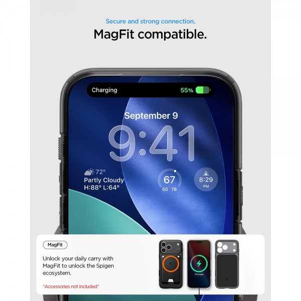 Spigen iPhone 17 Pro Max Cover Ultra Hybrid T MagFit Mat Sort