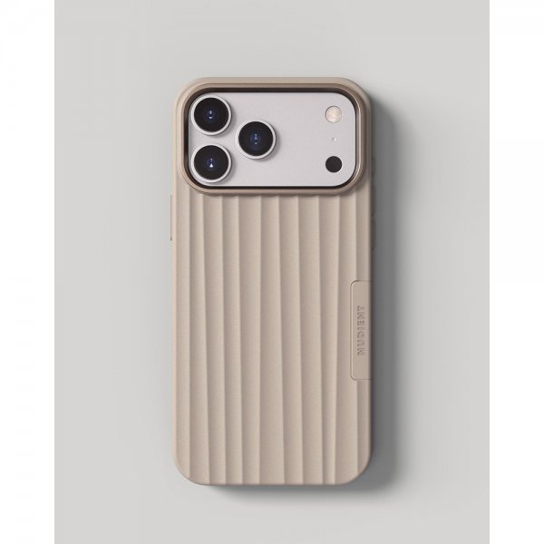 Nudient iPhone 17 Pro Cover Bold Case MagSafe Linen Beige