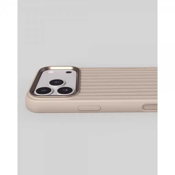 Nudient iPhone 17 Pro Cover Bold Case MagSafe Linen Beige