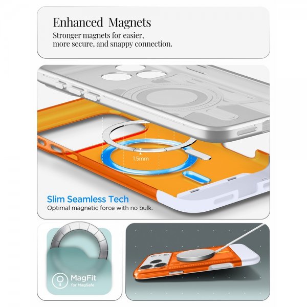 Spigen iPhone 17 Pro Cover Classic C1 MagFit Tangerine