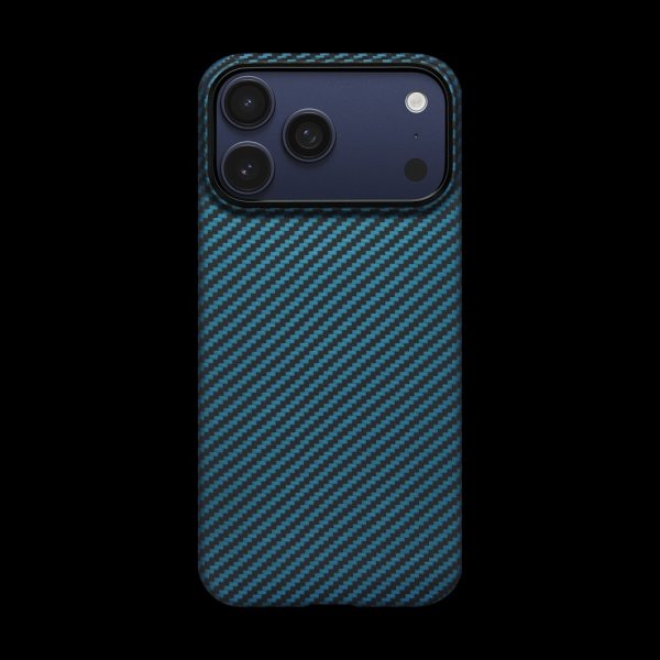 Pitaka iPhone 17 Pro Cover Edge Black/Blue Twill