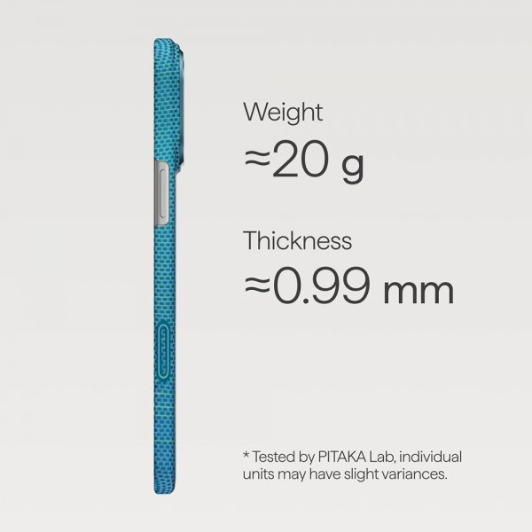 Pitaka iPhone 17 Pro Cover Edge Lucid Blue