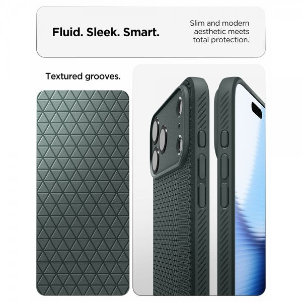 Spigen iPhone 17 Pro Cover Liquid Air Abyss Green
