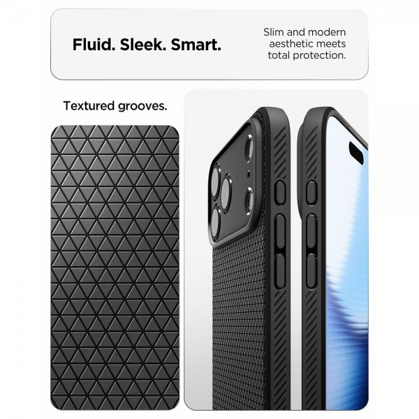 Spigen iPhone 17 Pro Cover Liquid Air Matte Black