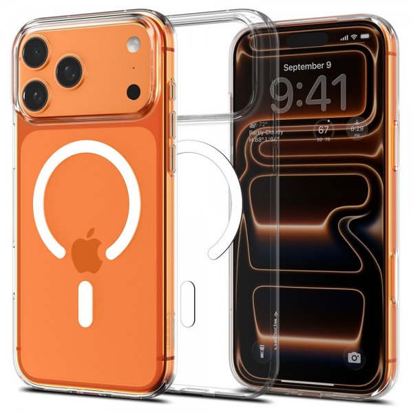 Spigen iPhone 17 Pro Cover Liquid Crystal MagFit Clear White