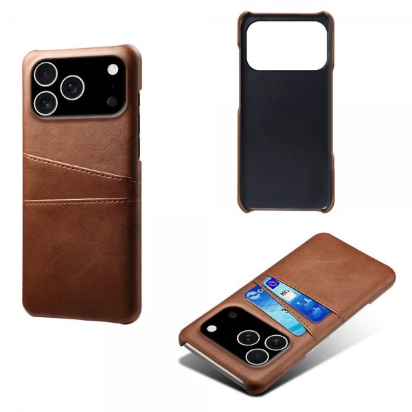 iPhone 17 Pro Cover med to Kortlommer Mørkebrun