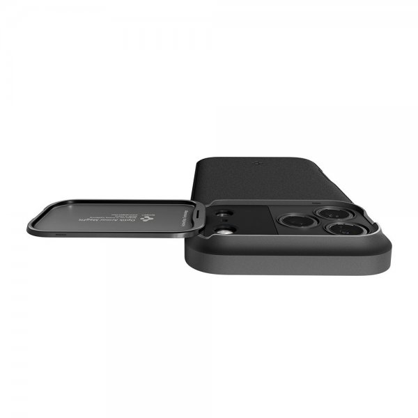 Spigen iPhone 17 Pro Cover Optik Armor MagFit Sort