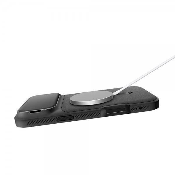 Spigen iPhone 17 Pro Cover Optik Armor MagFit Sort