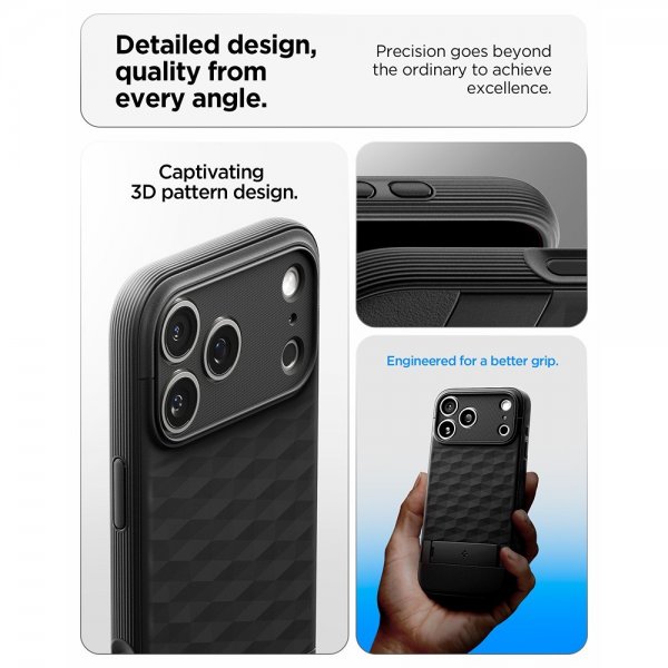 Spigen iPhone 17 Pro Cover Parallax S MagFit Matte Black