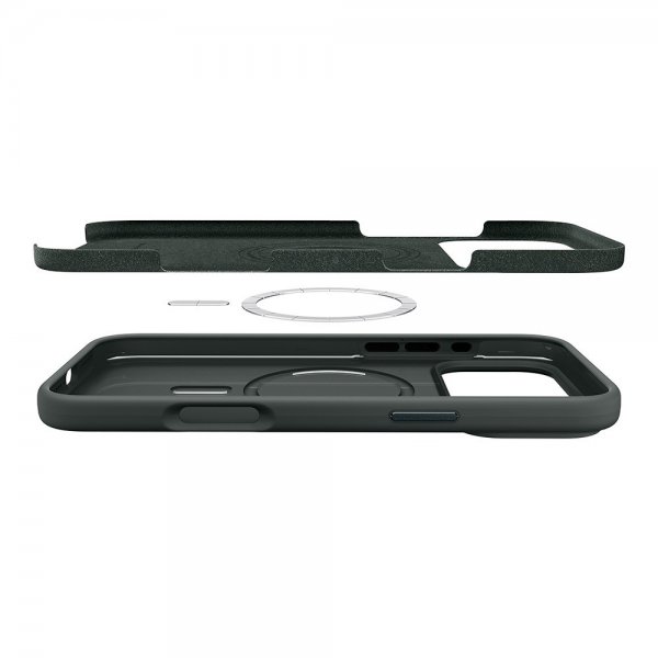 Spigen iPhone 17 Pro Cover Silicone Fit MagFit Abyss Green