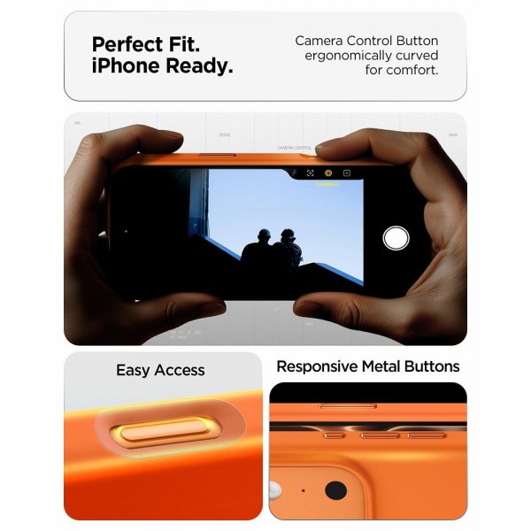 Spigen iPhone 17 Pro Cover Silicone Fit MagFit Cosmic Orange