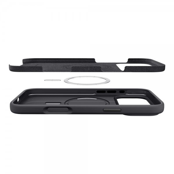 Spigen iPhone 17 Pro Cover Silicone Fit MagFit Sort