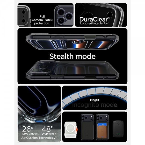 Spigen iPhone 17 Pro Cover Ultra Hybrid T MagFit Mat Sort