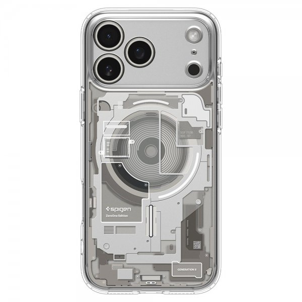 Spigen iPhone 17 Pro Cover Ultra Hybrid Zero One MagFit Natural Titanium