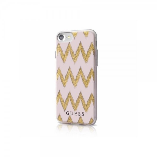 Guess iPhone 7/8/SE Cover 3D Effekt Rosa Guldkant