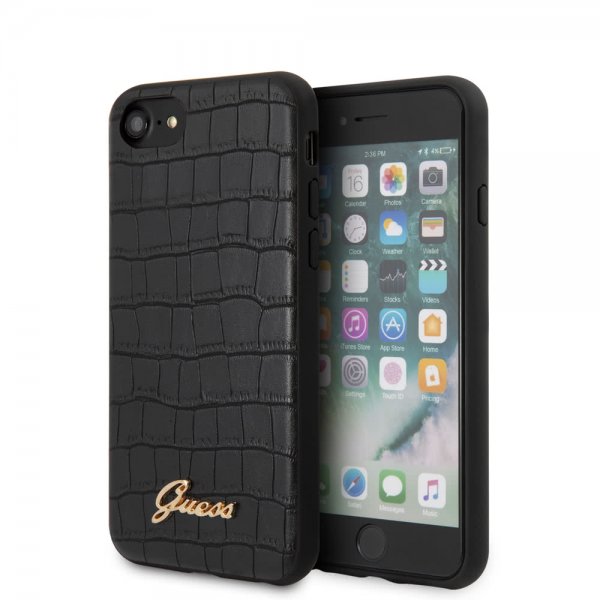 Guess iPhone 7/8/SE Cover Croco Sort