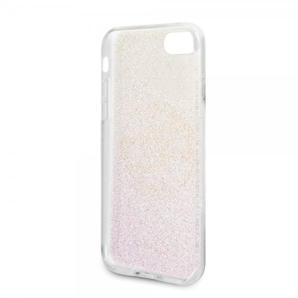 Guess iPhone 7/8/SE Cover Glitter Circle Rosaguld