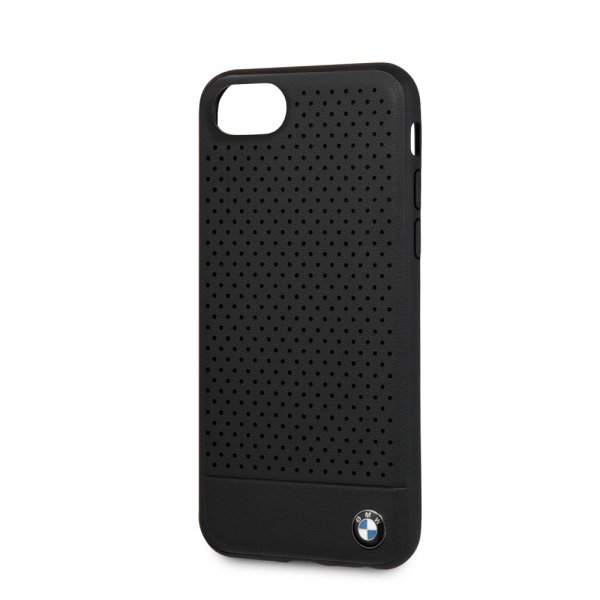 BMW iPhone 7/8/SE Cover Logo Perforeret Sort