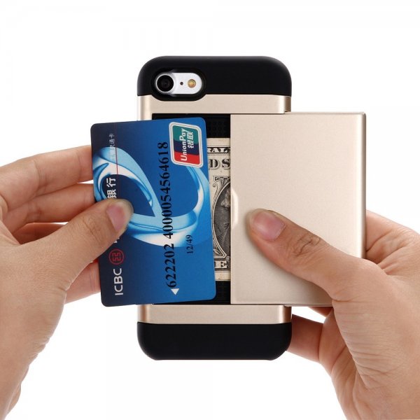 iPhone 7/8/SE Cover Card Slide Grøn