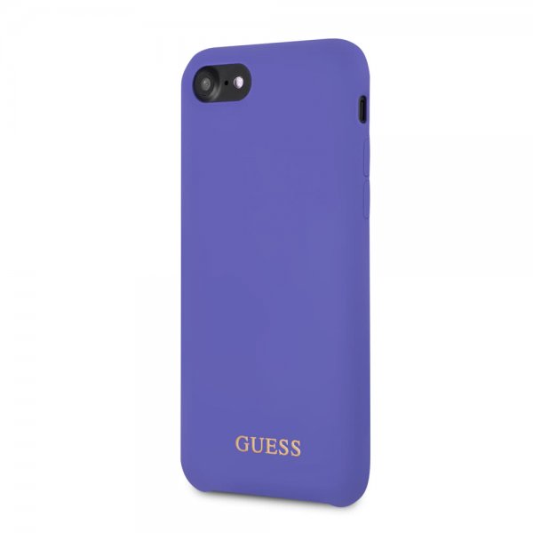 Guess iPhone 7/8/SE Cover Silikone Logo Lilla